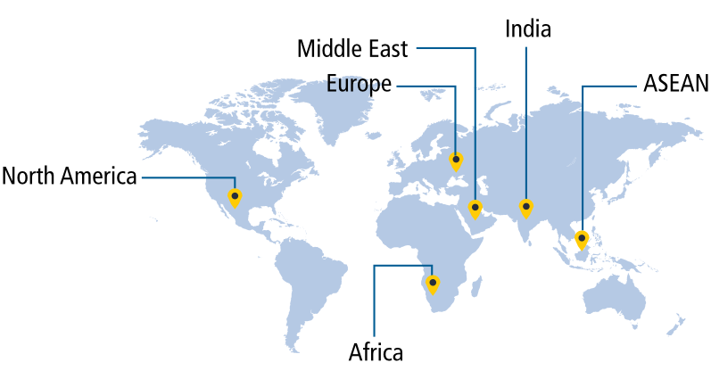 Map Epc Countries Energy | EPC Projects | L&T Annual Review 2025